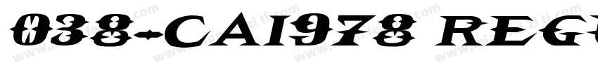 038-CAI978 Regular字体转换